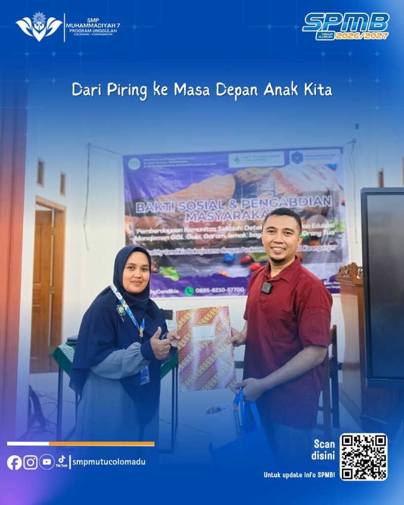 POMG Akbar di Masjid An Nur, SMP Muhammadiyah 7 PU Colomadu Ajak Orang Tua Peduli Pola Makan dan Kesehatan Anak